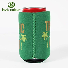 Custom foldable Insulated beer stubby holder christmas promotional neoprene can cooler sleeve coolies
