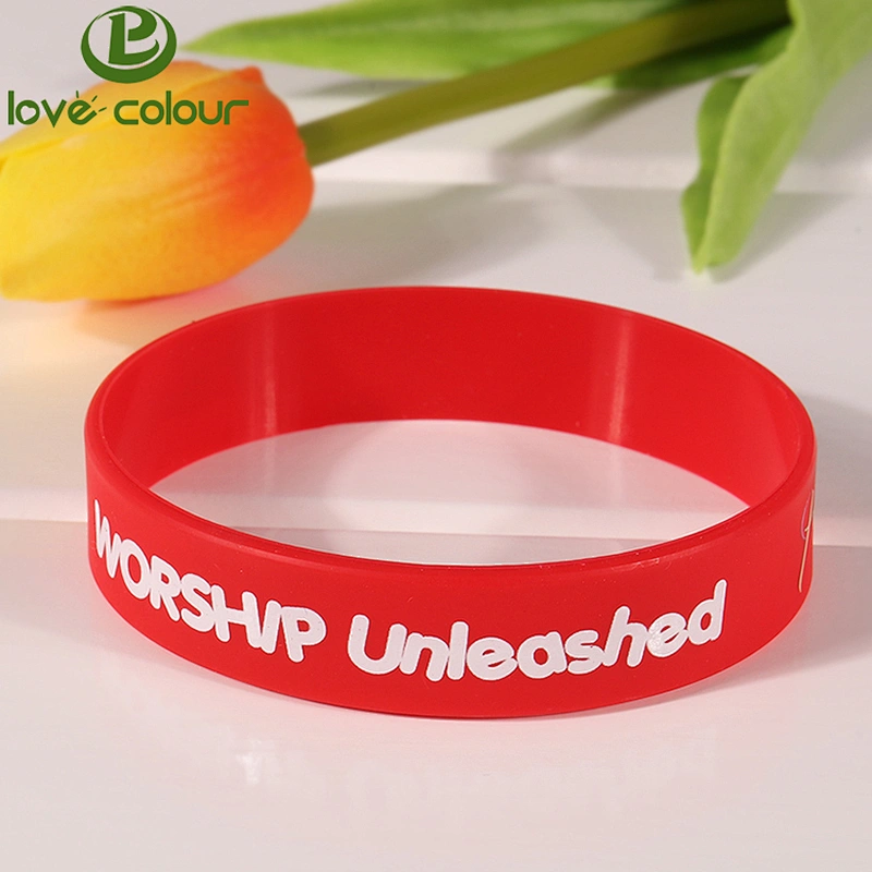 Factory promotion custom silicone wrist band printing silicon bracelet wristband