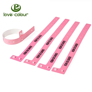 Printing Logo PVC Plastic Vinyl Wristbands Bracelet for Festival