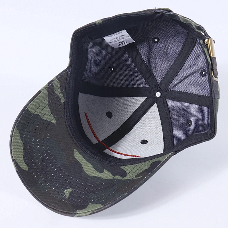 Custom 6 Panel 100% Cotton Baseball Cap Spring Summer Men Women Unisex Camouflage cap