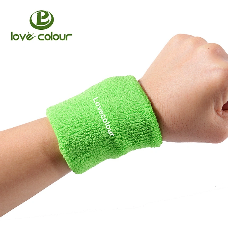 Custom Sports Cotton Embroidered Wrist Band Black Wristband Sweatbands