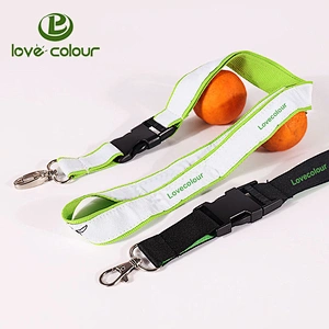 Factory Wholesale Customized Fabric Double Layers Neck Lanyard