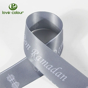 High quality custom logo satin ribbon on sale