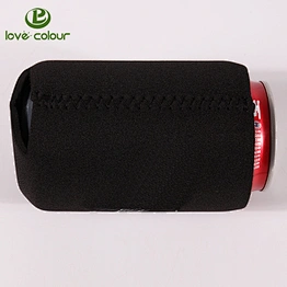 Custom black color neoprene beer can sleeve from China manufacturer