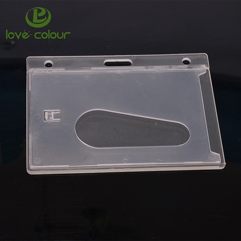Fashion design custom rigid plastic ID badge card holder for exhibition use