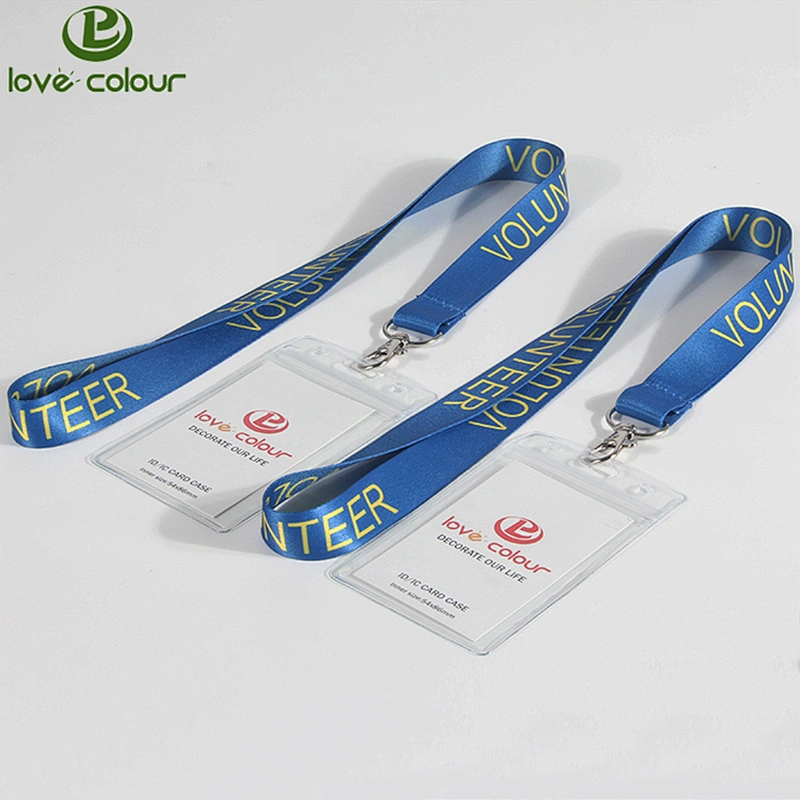 Promotional Custom Print Logo Neck Safety Polyester Lanyard Id Badge Holder Strap