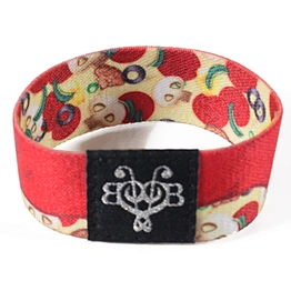 Custom 1 inch elastic wristband bracelet with printing logo