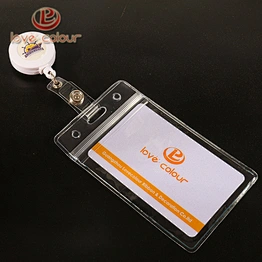 Custom soft pvc card holder & badge reel