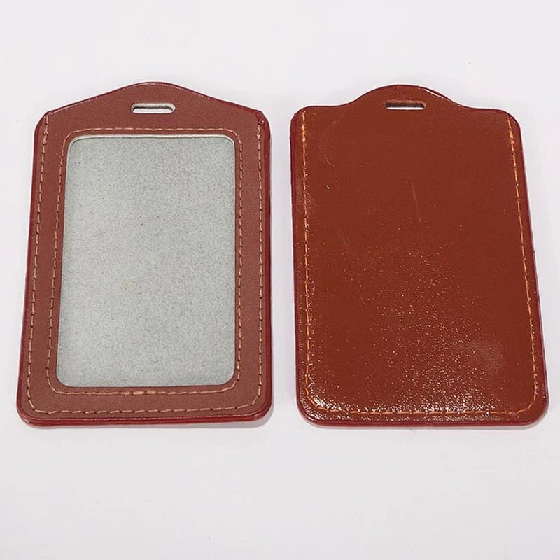 Custom both sides pu leather card holder for meeting