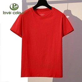 OEM custom red / black / grey / white 100% cotton soft and comfortable t shirts printing basic t-shirts