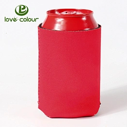 Custom red soft neoprene can cooler for wedding