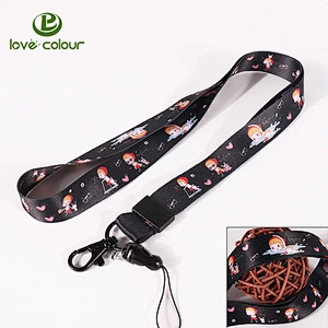 Personalized polyester custom logo lanyard ribbon