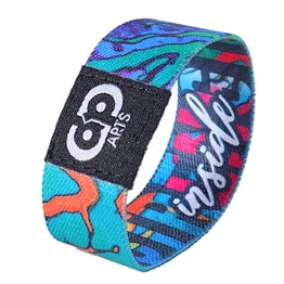 Wholesales Cheap Heat Transfer Elastic Wristband With Oem logos