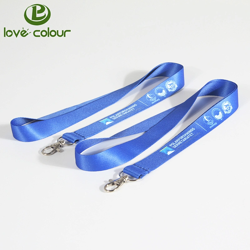 Custom Blue Staff Lanyard For ID Holder
