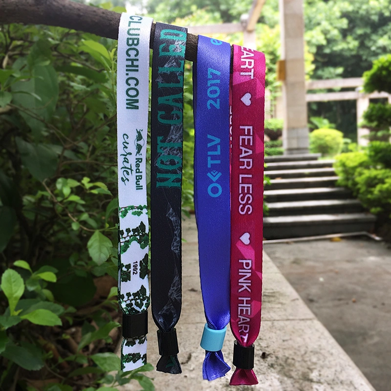 Event cheap custom no minimum fabric wristbands for sublimation