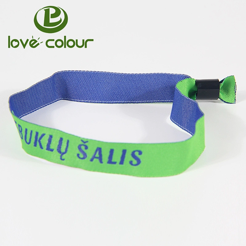 Custom gift items polyester textile woven wristbands for promotion