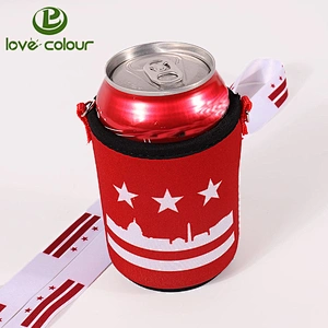Printing Neoprene Can Cooler Bag with Neck Strap