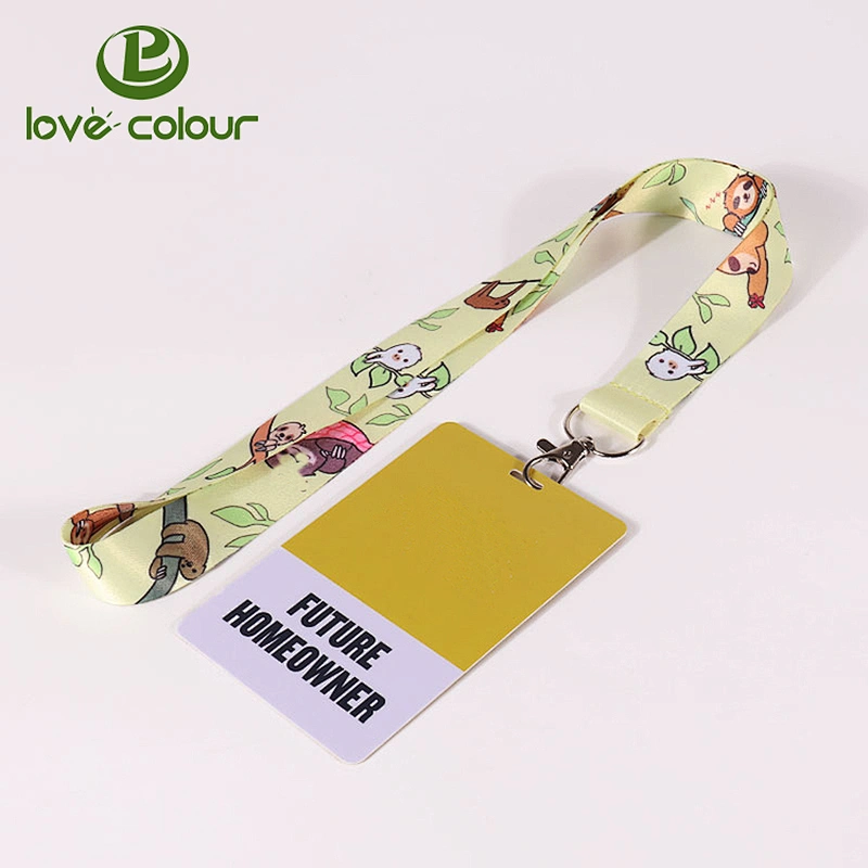 Custom plastic ID card with polyester lanyard