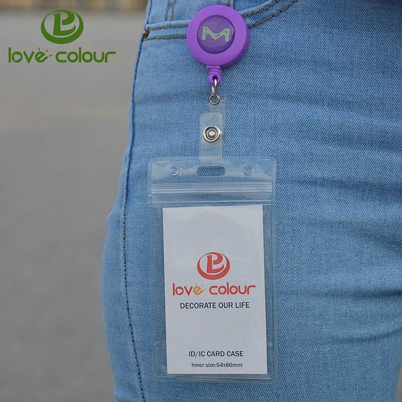 Vertical ID Badge Holders Waterproof Plastic Holder