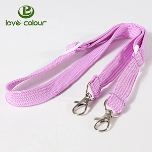 Soft material bulk custom size tube lanyard in pink color