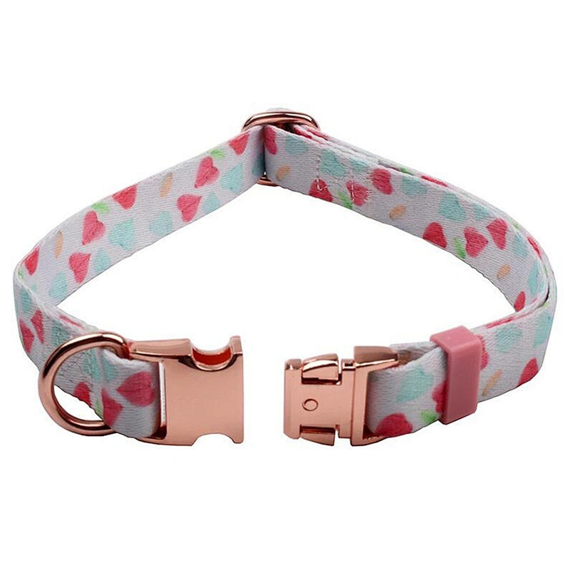 Heavy Duty Metal Hardware Polyester dog pets collar