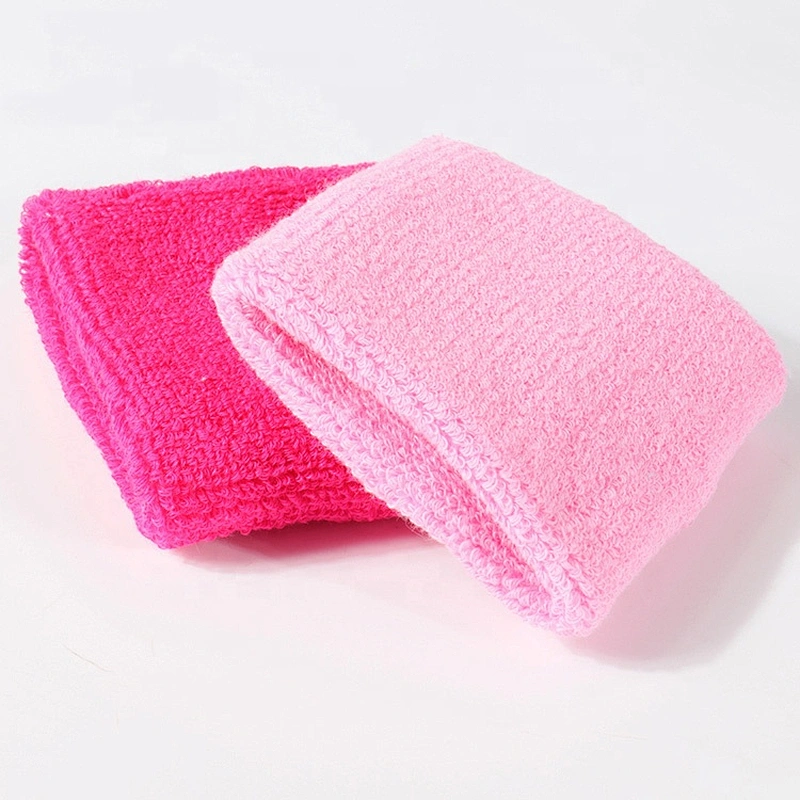Factory custom running sweatband terry cotton wristband