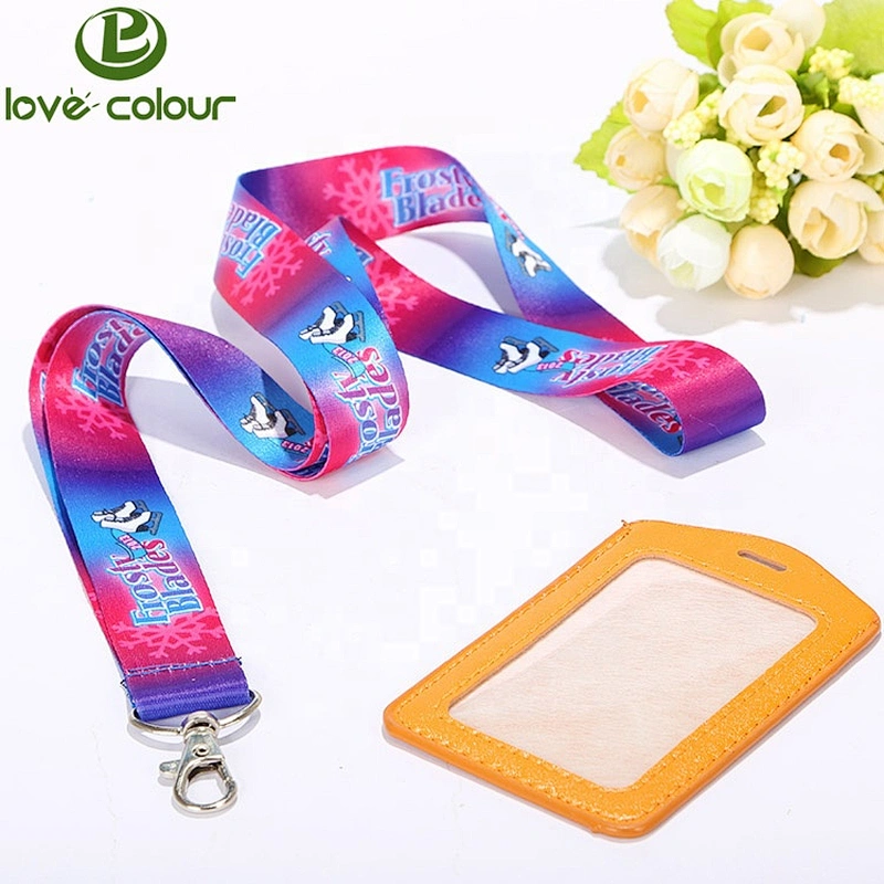 Factory wholesale neck custom polyester sublimation lanyards printed with logo