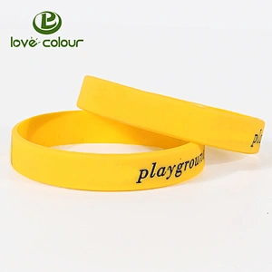Custom color changed transparent UV silicone wristband / bracelet