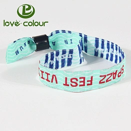 Professional factory direct sale festival fabric textile custom woven wristbands