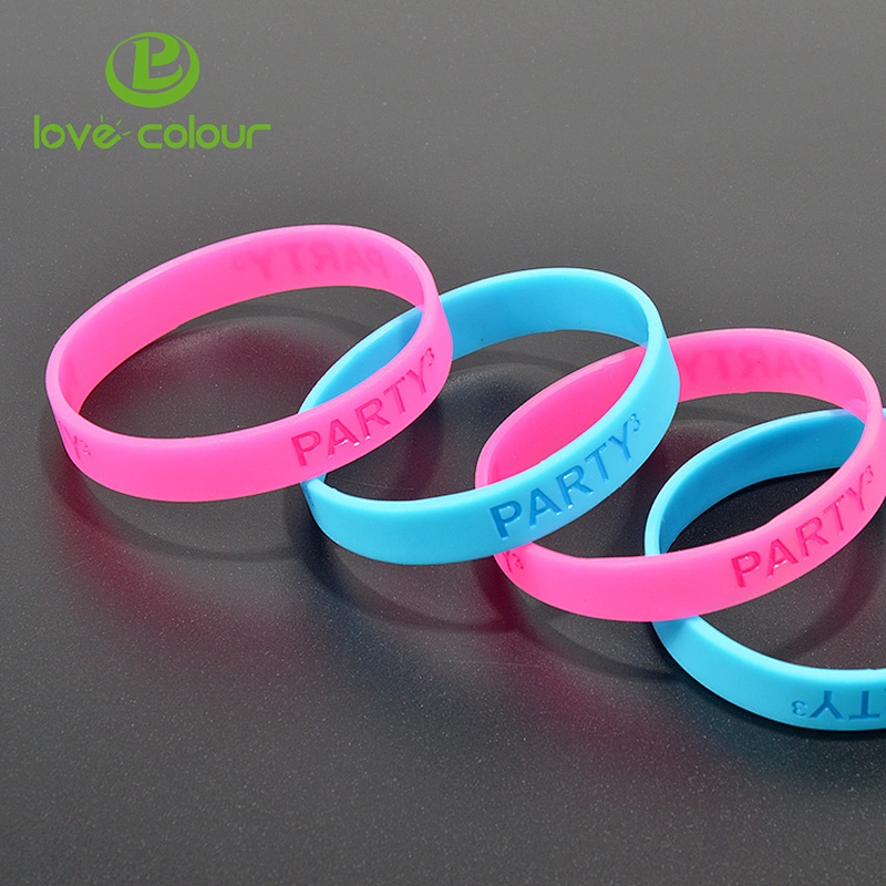 Free Design Custom Silicone rubber Bracelet Wristbands for Concert