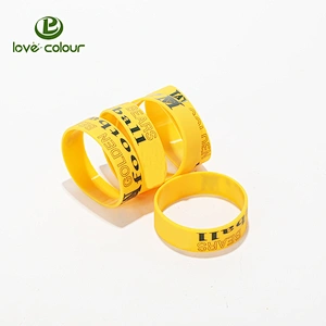 Custom printing logo silicone material wristband for event