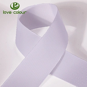 Custom Pretty 3/8 inch Polyester White Grosgrain Ribbon Tape