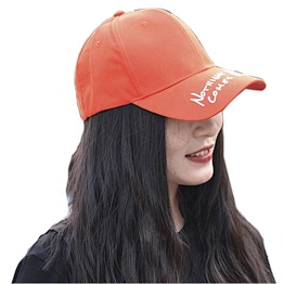 Custom Cotton Sublimation Printing Sport Orange Baseball Caps Hats