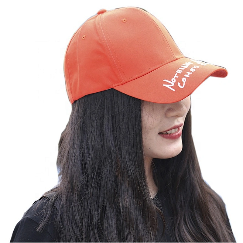 Custom Cotton Sublimation Printing Sport Orange Baseball Caps Hats