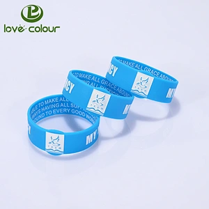 Factory Custom 1 inch silicone wristband with your logo