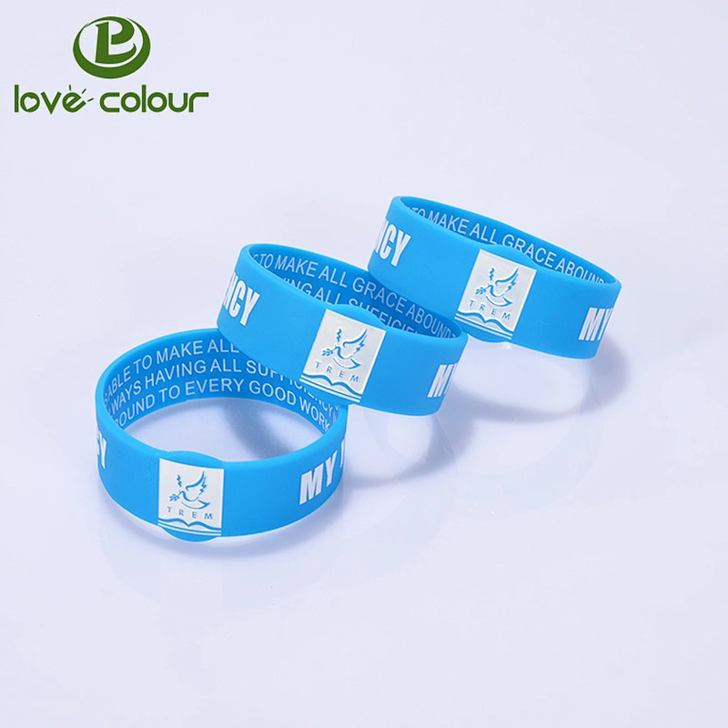 Factory Custom 1 inch silicone wristband with your logo