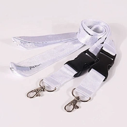 Lovecolour Custom Polyester White Silkscreen Lanyard with Waterproof Card Holder