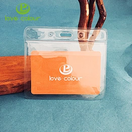 Waterproof PVC Plastic Vertical Name Badge ID Card Holders