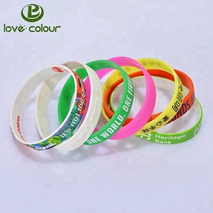 Colorful silicone wristbands customized personalized printing logo silicone bracelet for event