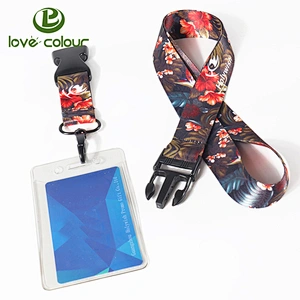 Personalized fashion custom printed card holder lanyard for new year