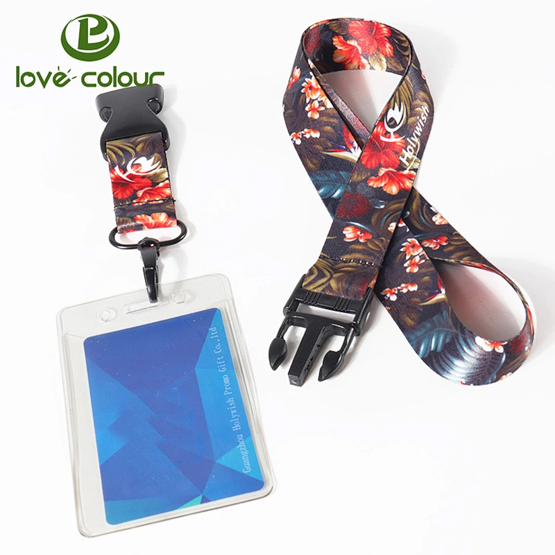 Personalized fashion custom printed card holder lanyard for new year