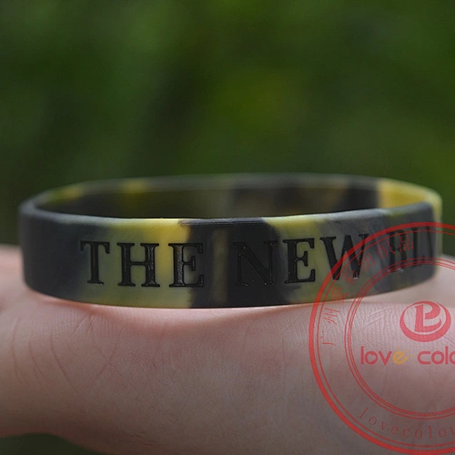 Professional cheap custom custom camouflage silicone wristbands for men