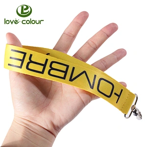 OEM customized fashion sublimation logo keychain short lanyard