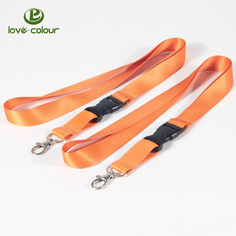 Customized logo dye sublimated plain blank lanyard with badge reels