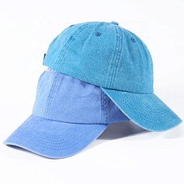 Custom promotional items 6 Panel washed cotton material baseball cap