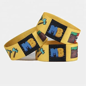 Polyester cheap custom printing elastic Wristband for sale