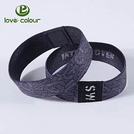 New style polyester elastic fabric woven RFID wristband for wholesale