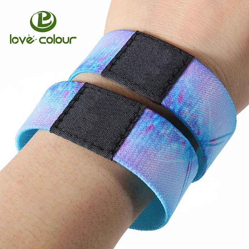 New product custom elastic bracelet polyester elastic wristband for kids