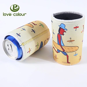 PopularCustom Neoprene Printing Beer Can Cooler Sleeve for BBQ Party