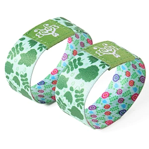 Print Custom Logo Sport Stretch Fabric NFC Bracelet Elastic Wristband for Promotional Gift